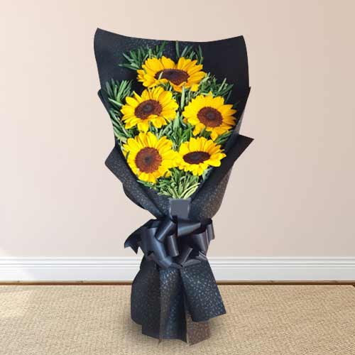 5 Sunflower Bouquet-Sending Sunflowers To Someone