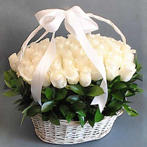 36 White Roses Arrangement-Send Flowers For Grandmother