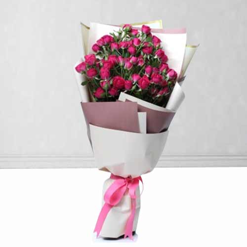 48 Pink Rose Bouquet