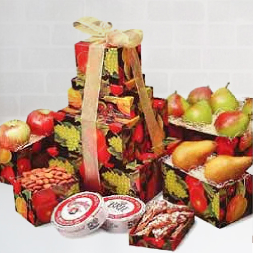 Fruit And Chesse-Edibles Fruit Arrangement For Christmas