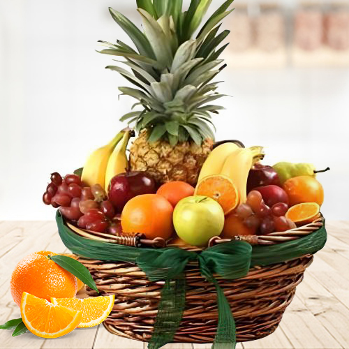 Elegant Classic Fruits-Healthy Fresh Fruit Basket Delivery