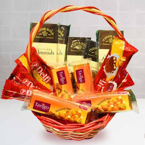 Assoreted Chocolate Basket-Best Chocolates To Send As Gift