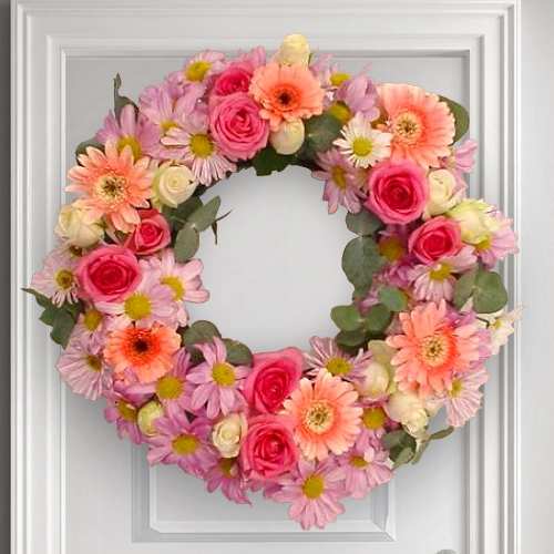 Colorful Flower Affection-Send Memorial Flower Wreath