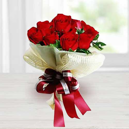 6 Red Rose Bouquet-Graduation Flower Bouquet Delivery