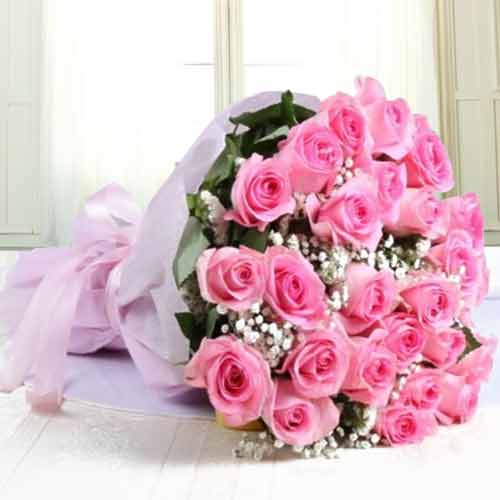 24 Stem Pink Roses-Flowers For Mother's Day