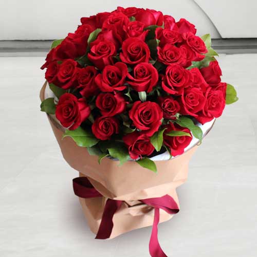 Perfect 36 Red Rose Bouquet-Red Rose Bouquet For Boyfriend